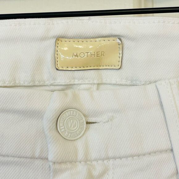Mother The Looker Sleeping Beauty White Skinny Jeans Size 26 - Picture 4 of 13